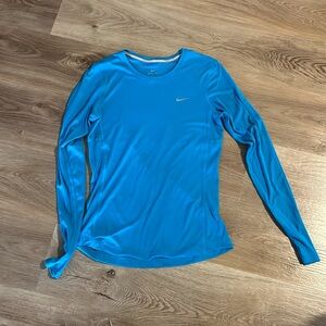 Blue Nike running long sleeve tshirt